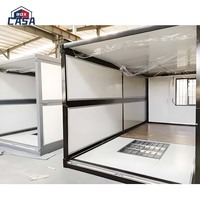 Maison conteneur pliable de 20 pieds pour bureaux portables avec panneau sandwich et matériau en acier Grande maison pliante pliante