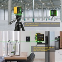 Niveau laser Huepar M04CG 4D 16 lignes Mini 360 degrés Ligne croisée Extérieur Auto-nivelant Mode manuel