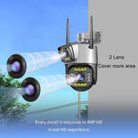 Caméra de sécurité extérieure Q29 à double objectif 6MP V380 Pro PTZ, système de détection humaine, caméra réseau étanche, caméras bullet PTZ CCTV