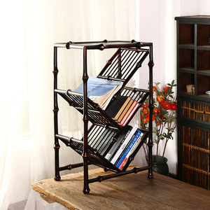 Estantería de Bambú Rectangular, Tipo Vertical, Organizador de Almacenamiento para Sala de Estar - Product Image 2