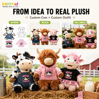 Vache en peluche personnalisée avec tenue sur mesure |   Peluche Vache Douce Directement de l'Usine pour la Vente au Détail, Cadeaux Promotionnels et Promotions de Marque