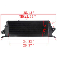 Intercooler frontal en aluminium FMIC amélioré pour Ford Focus ST225 Mk2 Gen 3 (2007-2010)