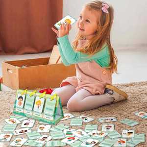 Material Didáctico para Niños, Herramientas de Aprendizaje Temprano para el Aula, 96 Tarjetas Educativas Cognitivas, Tabla de Aprendizaje para Niños de 4 a 6 Años, Material de Papel, Certificación CPC y CE - Product Image 4