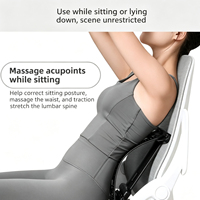 Masajeador Lumbar Ajustable de 4 Niveles con Control Remoto Inalámbrico y Puntos de Masaje de Tracción Magnética para la Cintura