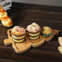 Houten Kerstboom Schotels Dessert Gedroogd Fruit Snacks Schaal Kerst Serveerschaal voor Feest 2026 Bamboe Serveerschaal