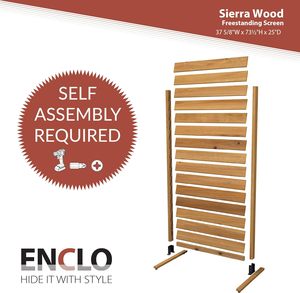 Écran de confidentialité Sierra autoportant à montage <span class=keywords><strong>en</strong></span> surface, clôture <span class=keywords><strong>en</strong></span> <span class=keywords><strong>bois</strong></span>, écran <span class=keywords><strong>d</strong></span>écoratif intérieur/<span class=keywords><strong>extérieur</strong></span> - Product Image 3