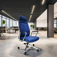 Chaise de bureau de direction à dossier haut, réglable en hauteur, avec structure en aluminium, pivotante, pour la maison, le bureau, l'école, l'hôpital