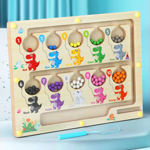Jouets éducatifs en bois pour enfants, labyrinthe <span class=keywords><strong>de</strong></span> couleurs et <span class=keywords><strong>de</strong></span> nombres, <span class=keywords><strong>jeu</strong></span> <span class=keywords><strong>de</strong></span> comptage Montessori, jouets pour enfants, design unisexe - Product Image 3