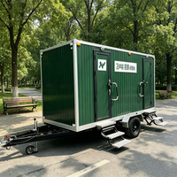 Cabine de toilettes industrielle conteneurisée à assemblage rapide, WC public mobile, unité d'assainissement extérieure écologique pour parc municipal