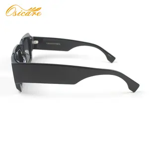 Gafas de sol de acetato cuadradas y gruesas, diseñador de marca negras de lentes de sol, con logotipo personalizado, nuevas, 2022