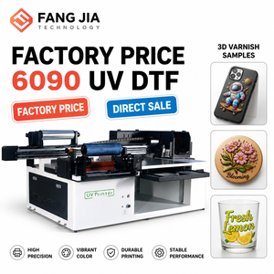 Impresora UV DTF <span class=keywords><strong>6090</strong></span> A1 2026, la más reciente, I3200 I1600 XP600, máquina híbrida 2 en 1 de cama plana para impresión de etiquetas y pegatinas de cristal en relieve 3D - Product Image 2