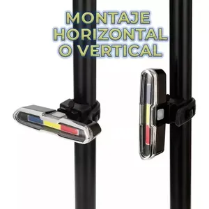Kit luce per bicicletta tricolore confezione da 2 con 4 ore di utilizzo - Product Image 3