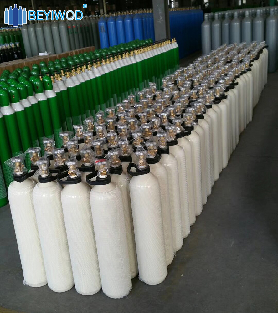 DOT ISO9809 CE 5L/10L/13.4L/20L/40L/50L High Pressure Nitrogen/Argon/Acetylene/CO2/ Oxygen gas Cylinder
