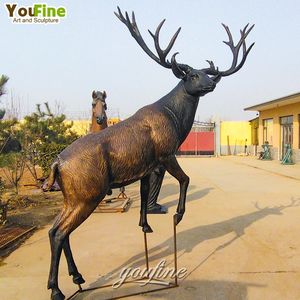 تمثال كبير من البرونز لحيوانات الأيل من النحاس لتزيين الحدائق بسعر المصنع - Product Image 2