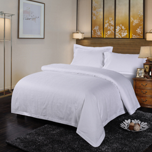 Juego de Sábanas de Hotel de Lujo, Tamaño King, 600 Hilos, Color Blanco, Diseño Moderno a Rayas y con Estampado de Plantas, 4 Piezas, 100% Algodón - Product Image 2
