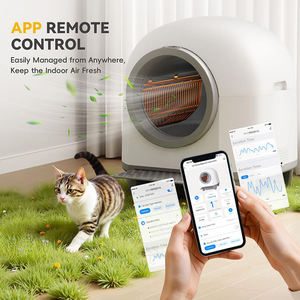 APP Control Smart <span class=keywords><strong>Cat</strong></span> <span class=keywords><strong>Toilet</strong></span> Automatic Self-Cleaning Litter Box com Remoção de Odor para Vários Gatos Feitos de Tofu De Areia De Plástico - Product Image 3