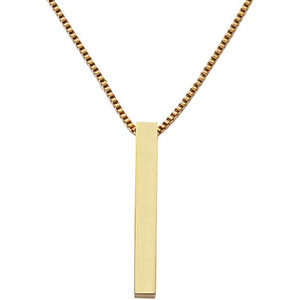 Collar Largo con Colgante Rectangular Geométrico, <span class=keywords><strong>Cadena</strong></span> Minimalista de Acero Inoxidable en Dorado, Plateado y Negro para Mujeres y Niñas, Ideal para Regalo - Product Image 4