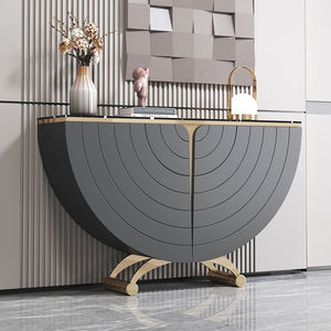 Armoire d'entrée semi-ronde de luxe moderne et légère Armoire décorative de couloir moderne haut de gamme de style italien - Product Image 4