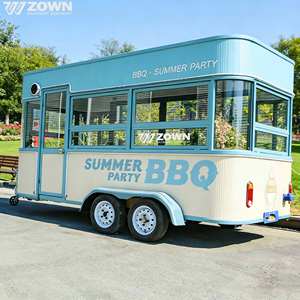 <b>Electric</b> Snack Cart Four Wheel Mobile Vending Vehicle, Stainless Steel Build for Outdoor Market and Event Catering - Product Image 1