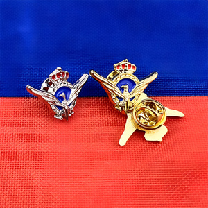 Distintivo Spagnolo da Aviatore 3D con Corona, Spilla da Bavero per Aviatore, Distintivo Smaltato Commerciale Nuovo per Aviazione Civile, Distintivo da Timoniere - Product Image 3