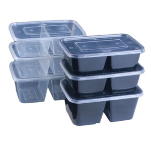 Modern Design Portable 4 Compartments Microwavable PP <b>Plastic</b> Food <b>Containers</b> Lids for Sandwich Bread <b>Square</b> Shape Injection - Product Image 1