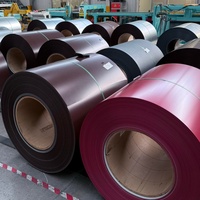 Bobine d'acier PPGL 0,45 mm 0,5 mm 0,6 mm, tôle Galvalume prélaquée PVDF pour la fabrication de profilés de toiture trapézoïdaux