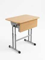 Bureau d'étude moderne et durable pour étudiant, réglable en hauteur, avec plateau en MDF et pieds en métal, mobilier scolaire pour enfants