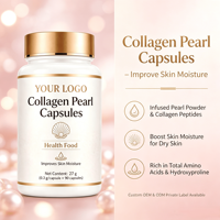 Capsules de collagène hydrolysé, peptides anti-âge, compléments pour raffermir la peau et l'hydrater, fabricant de produits de marque privée OEM