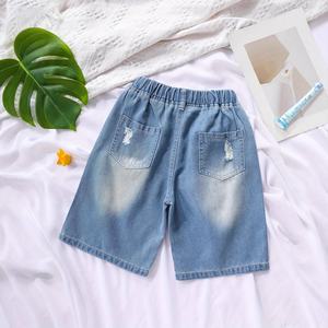 Shorts en jean déchirés personnalisés pour garçons, commande en gros, échantillon en 7 jours |   En stock dans l'entrepôt d'outre-mer |   Prix de liquidation - Product Image 2