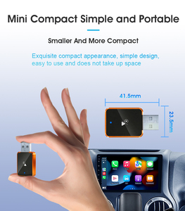 Adaptateur CarPlay sans fil <span class=keywords><strong>Orange</strong></span> 2-en-1 Mini CarPlay & Android Auto, Convertir filaire en sans fil pour iPhone & Android - Product Image 2