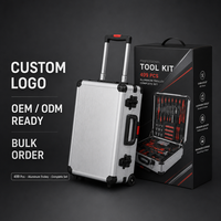 Kit d'outils à main pour garage et atelier mécanique, 499 pièces, en alliage d'aluminium avec coffret rigide, tous les outils essentiels, OEM