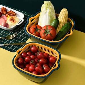 Panier de vidange multifonctionnel 6 pièces pour cuisine, idéal pour laver et stocker les fruits et légumes, en plastique - Product Image 3