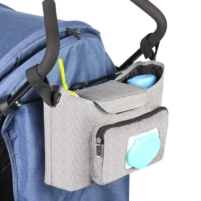 Baby Product Large Capacity Stroller Organizer Baby Diaper Organizer Caddy Baby Stroller Diaper Organizer Bag