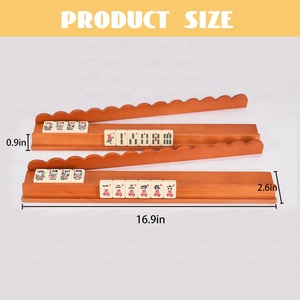 ชุดถาดไม้เนื้อแข็งคุณภาพพรีเมียม <span class=keywords><strong>ท</strong></span>นทาน ขนาด 20 นิ้ว แบบอเมริกัน พร้อมที่ดันแม่เหล็ก <span class=keywords><strong>ท</strong></span>ี่วางไพ่ไม้ สำหรับไพ่นกกระจอก พร้อมไม้บรรทัด - Product Image 6