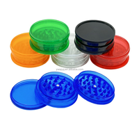 Aimant d'emballage individuel No1 broyeur en plastique broyeur à tabac pour accessoires de magasin de tête de fumée 60mm-3Parts broyeur d'herbes