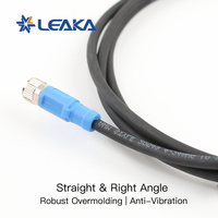 Kabel Rakitan Leaka M8 3 Pin Berkode A Lurus & Sudut Kanan Male Female Sensor Actuator Cordset Langsung dari Pabrik Kustom