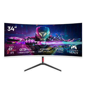 ราคาโรงงาน จอเกมมิ่ง 34 นิ้ว 180Hz 240Hz 1ms IPS 2K QHD จอคอมพิวเตอร์ตั้งโต๊ะ พร้อมไฟ RGB Backlight และลำโพงในตัว - Product Image 1