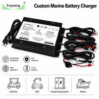 Chargeur de batterie multi-banques 1000W 12V 24V 48V 72V, chargeur intelligent 4 banques pour LiFePO4, lithium, plomb-acide, charge rapide pour applications marines