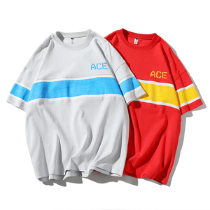 Moda a rayas casual moda streetwear de <span class=keywords><strong>la</strong></span> manga corta de encargo t camisa - Product Image 3