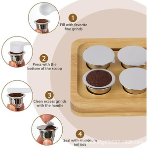 Caja de almacenamiento de cápsulas de café de madera, organizador de escritorio de madera maciza para cápsulas de té y bebidas, Color Natural Ly04022 - Product Image 5