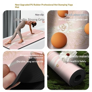 Tapis de yoga chaud 5 mm antidérapant avec technologie de prévention de la transpiration, en daim et caoutchouc naturel, 183x80cm, extra large, résistant à l'humidité - Product Image 2