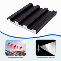 Panel Sándwich de PU Ecológico, Resistente al Fuego, Moderno, Aislante, para Techos de Almacenes, Patios, Balcones, Villas y Exteriores
