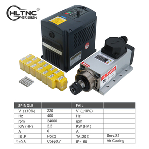 Envío Gratis a la UE, desde Polonia, Husillo Refrigerado por Aire de 1.5kw, 2.2kw, 3.5kw, 220V con Kit VFD, Motor de Husillo para Fresadora CNC - Product Image 5