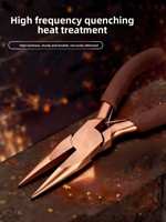Kit de pinces à bijoux DIY faites à la main en acier au carbone – Pinces à bec rond, pinces coupantes et outils pour la mise en forme de perles et le gainage de fils