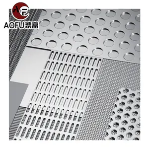 Materiale da costruzione in metallo lamiera perforata decorativa in acciaio inossidabile rete metallica perforata perforata a foro tondo in alluminio