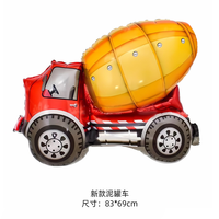 Ballon en feuille de Mylar en forme de véhicule : Autobus scolaire, Voiture de police, Camion de pompiers, Camion de chantier. Jouet gonflable de dessin animé pour la décoration d'anniversaire des enfants et les cadeaux.