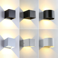 Lampu Dinding Led atas dan bawah, lampu dinding tahan air Ip65 braket tempat lilin terpasang