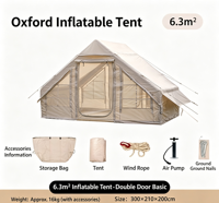 Tente Gonflable Automatique en Tissu Oxford Imperméable pour Camping en Plein Air et Activités Familiales – Montage Rapide – Offre Spéciale