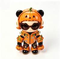 Figurine articulée de panda citrouille d'Halloween personnalisée OEM, poupée de personnage de collection, service de personnalisation directe usine en Chine