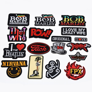 Disponibili Patch Ricamate di Design per Abbigliamento, Patch Termoadesive con <span class=keywords><strong>Logo</strong></span> Personalizzato di <span class=keywords><strong>Band</strong></span> Musicali <span class=keywords><strong>Rock</strong></span> ad Alta Densità - Product Image 2